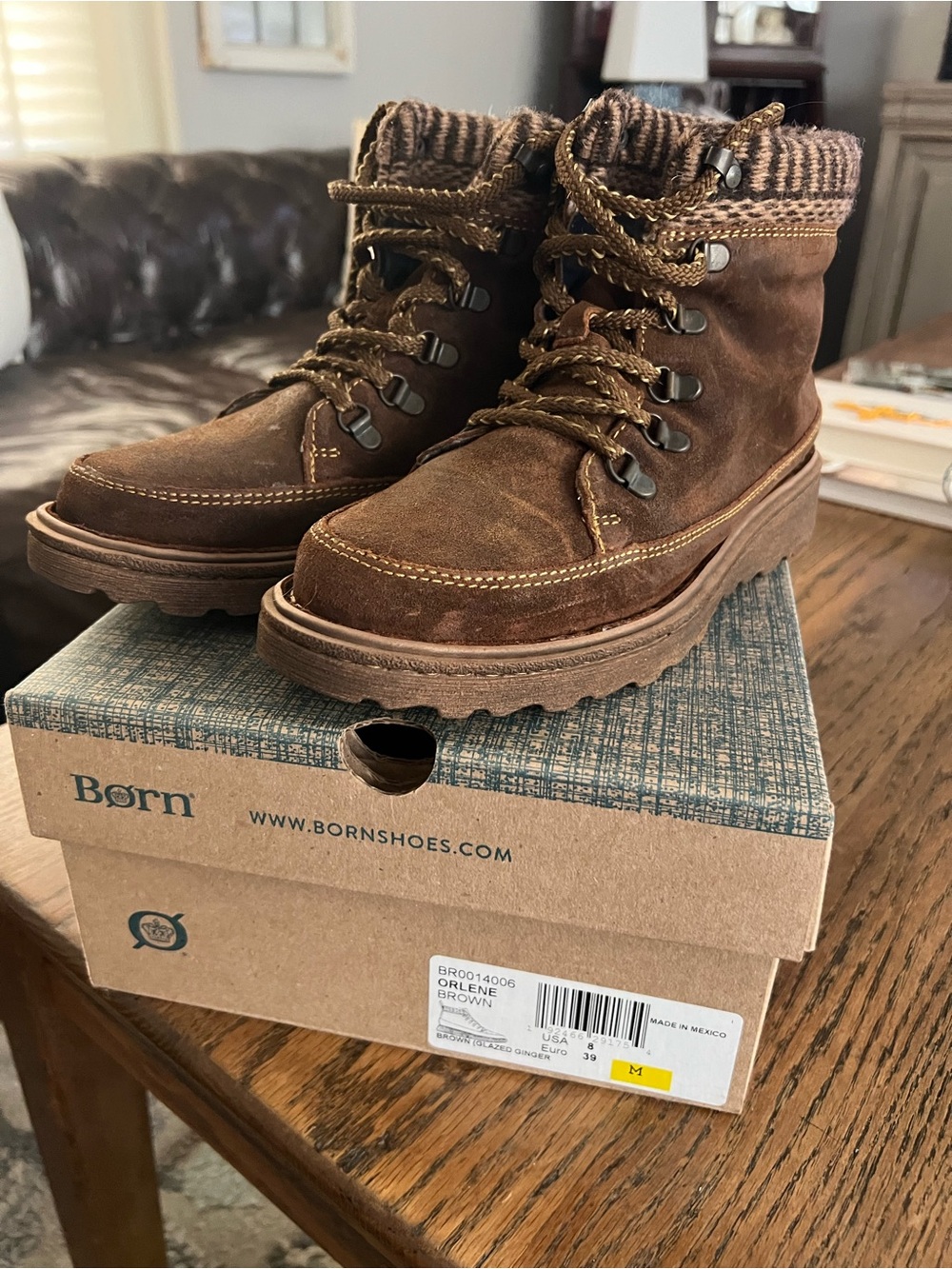 Born Women’s Brown Suede Lace-Up Ankle Boots - Picture 2 of 11